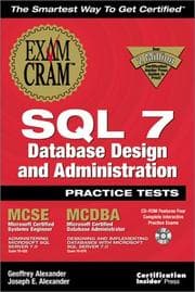 Tapa de MCSE SQL 7 database design and administration practice tests exam cram