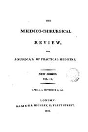 Tapa de The Medico-chirurgical Review, and Journal of Practical Medicine