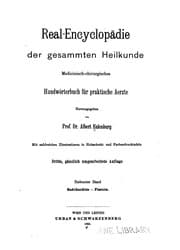Tapa de Real-Encyclopädie der gesammten Heilkunde v. 15, 1897