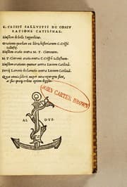 Tapa de C. Crispi Sallvstii de coniuratione Catilinae