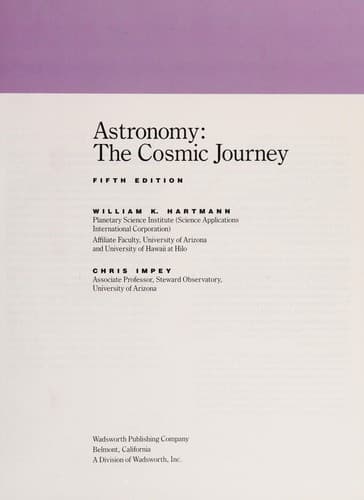 Tapa de Astronomy