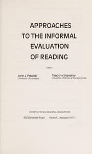 Tapa de Approaches to the informal evaluation of reading
