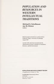 Tapa de Population and resources in Western intellectual traditions