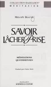 Tapa de Savoir lacher prise