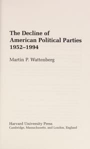 Tapa de The decline of American political parties, 1952-1994