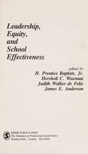 Tapa de Leadership, equity, and school effectiveness