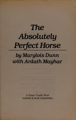 Tapa de The absolutely perfect horse