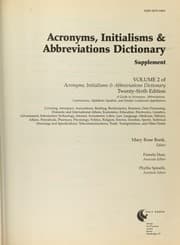 Tapa de Acronyms, initialisms & abbreviations dictionary
