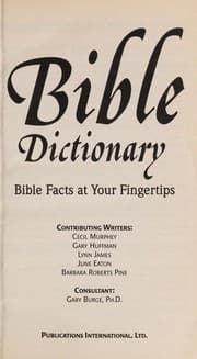 Tapa de Bible dictionary
