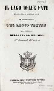 Tapa de Il lago delle fate