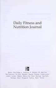 Tapa de Daily fitness and nutrition journal