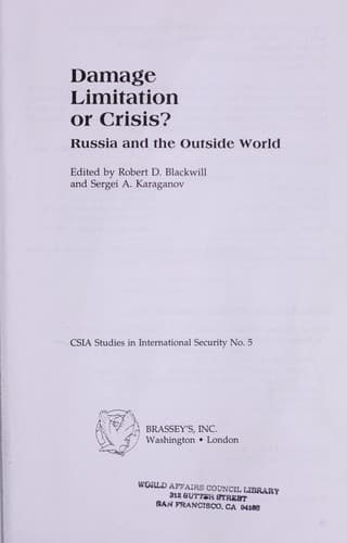 Tapa de Damage limitation or crisis?