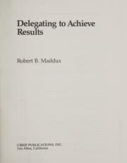 Tapa de Delegating to achieve results