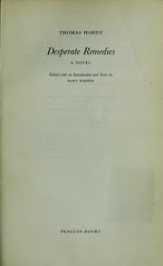 Tapa de Desperate remedies : a novel