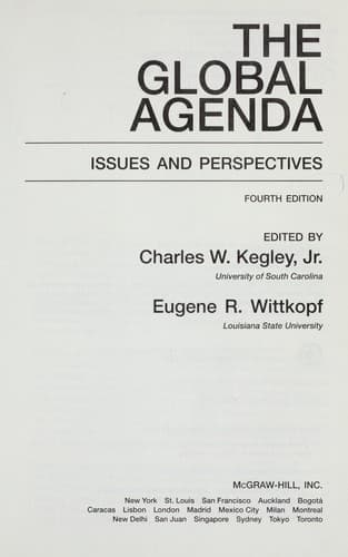 Tapa de The global agenda