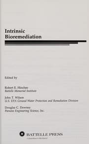 Tapa de Intrinsic bioremediation