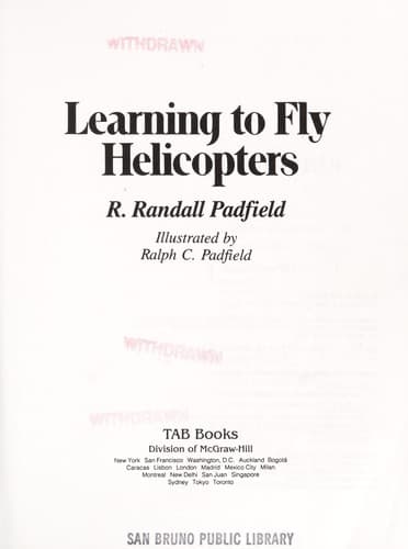 Tapa de Learning to fly helicopters
