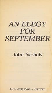 Tapa de An elegy for September