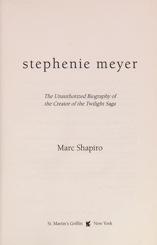Tapa de Stephenie Meyer