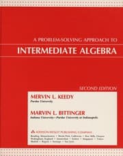 Tapa de A problem solving approach to intermediate algebra