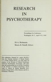 Tapa de Research in psychotherapy