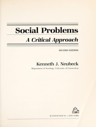 Tapa de Social problems