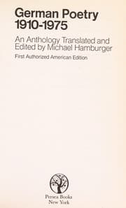 Tapa de German poetry, 1910-1975