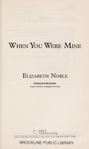 Tapa de When you were mine