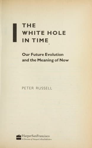 Tapa de The white hole in time