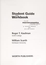 Tapa de Student guide and workbook for use with Macroeconomics, 2nd Canadian edition, N. Gregory Mankiw and William Scarth