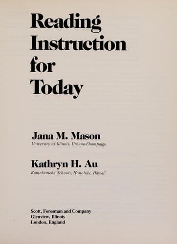 Tapa de Reading instruction for today