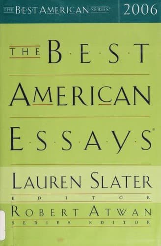 Tapa de Best American essays 2006