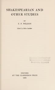 Tapa de Shakespearian and other studies