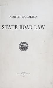 Tapa de North Carolina state road law