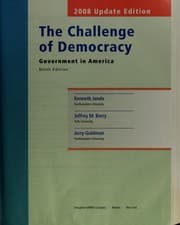 Tapa de The challenge of democracy : government in America
