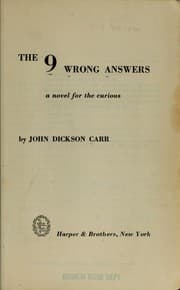 Tapa de The 9 wrong answers