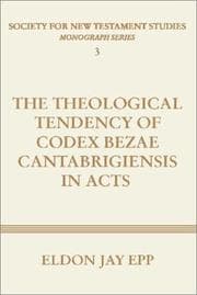 Tapa de The theological tendency of Codex Bezae Cantabrigiensis in Acts