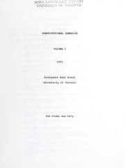 Tapa de Constitutional remedies