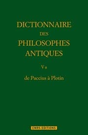 Tapa de Dictionnaire Des Philosophes Antiques