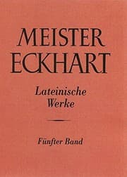 Tapa de Meister Eckhart. Lateinische Werke Band 5 (Meister Eckhardt: Die Lateinischen Werke) (German Edition)