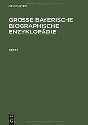 Tapa de Grosse Bayerische Biographische Enzyklopadie (German Edition)