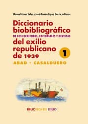 Tapa de Diccionario biobibliográfico de los escritores, editoriales