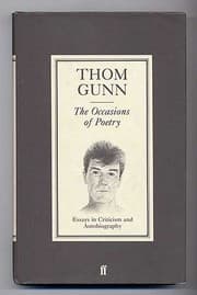 Tapa de The Occasions of Poetry: Essays in Criticism & Autobiography