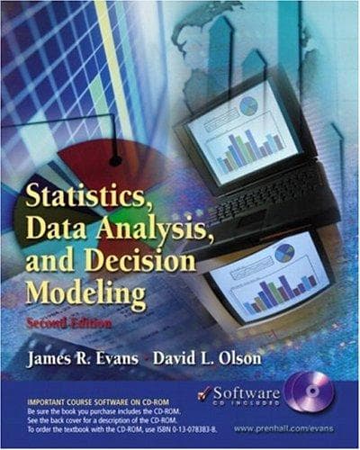 Tapa de Statistics, Data Analysis and Decision Modeling and Student CD-ROM (2nd Edition)