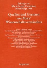 Tapa de Quellen und Grenzen von Marx' Wissenschaftsverständnis (Beiträge zur Marx-Engels-Forschung) (German Edition)