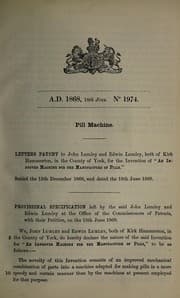 Tapa de Specification of John Lumley and Edwin Lumley