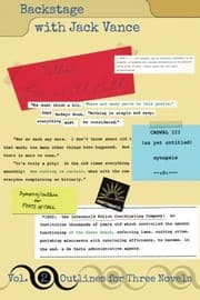 Tapa de Backstage with Jack Vance, Volume 2: Outlines for Three Novels