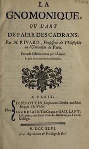 Tapa de La gnomonique, ou l'art de faire des cadrans