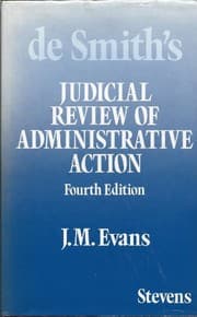 Tapa de De Smith's Judicial review of administrative action