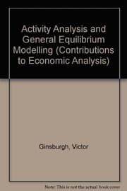 Tapa de Activity analysis and general equilibrium modelling